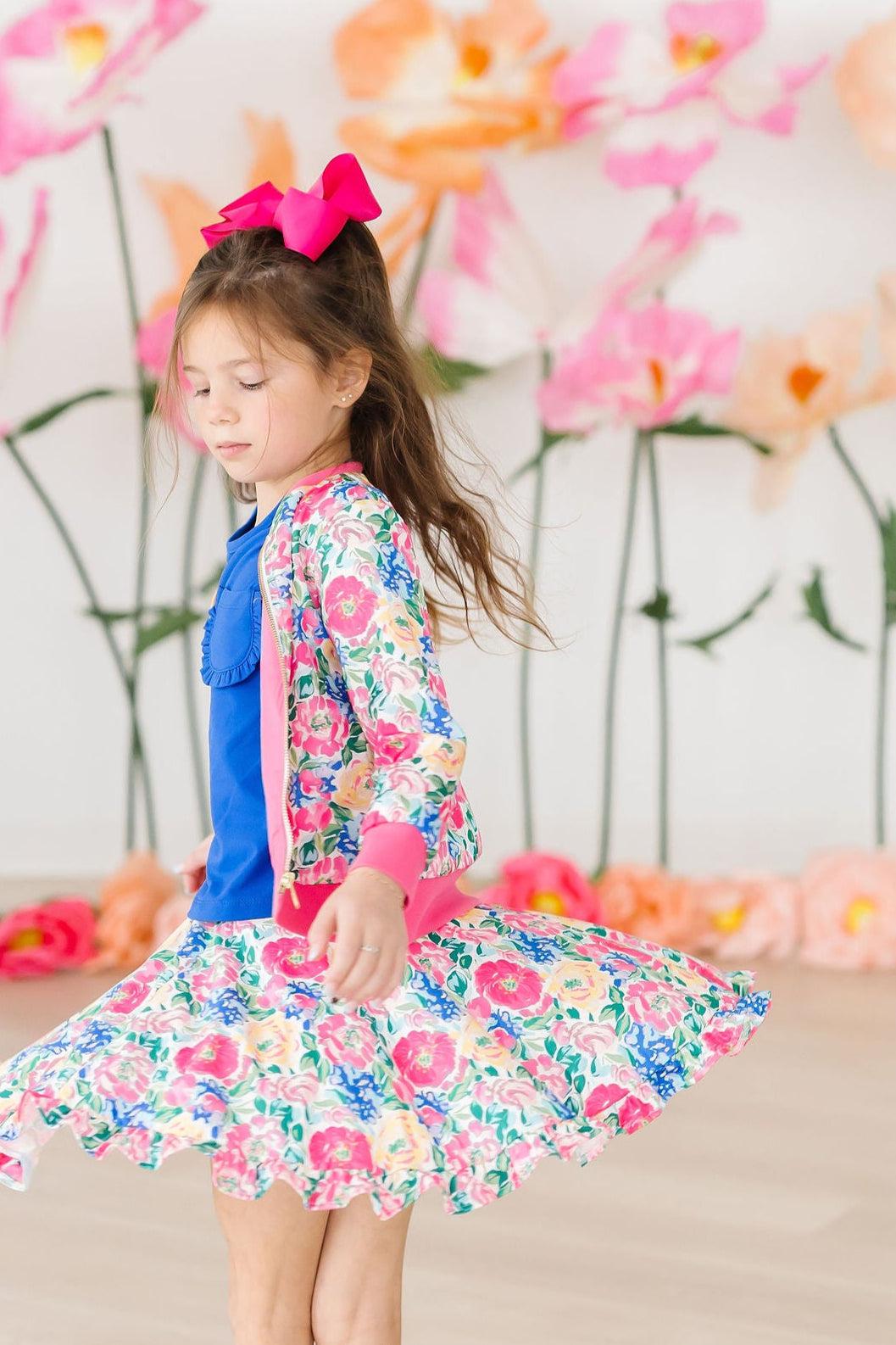 Mila & Rose ® Wildflower Wishes Satin Jacket — back view