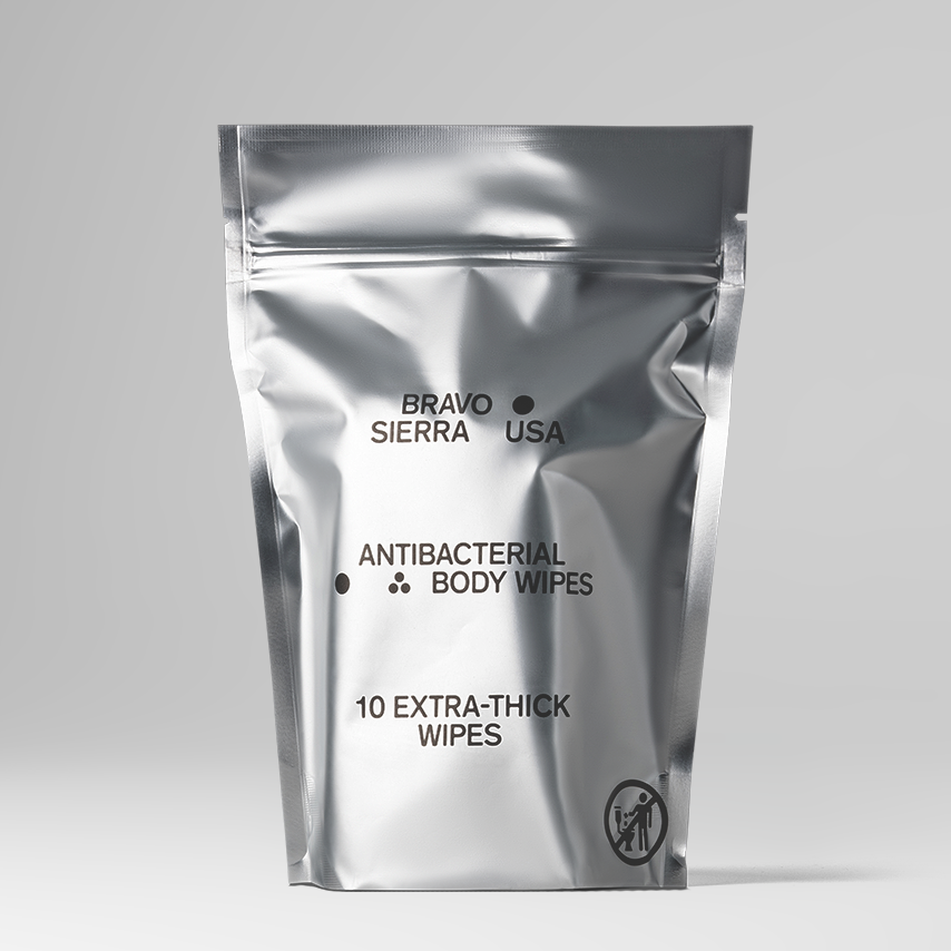 Bravo Sierra ANTIBACTERIAL BODY WIPES — main product shot