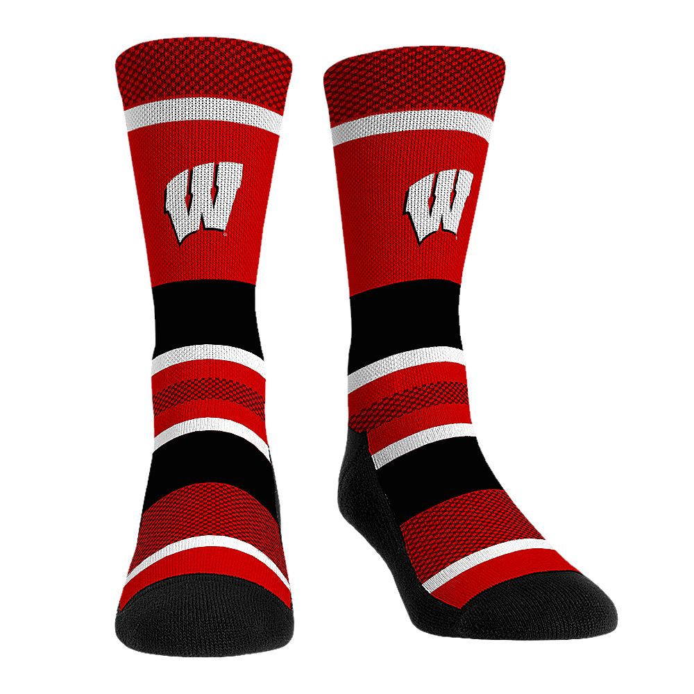 Rock 'Em Socks Rock 'Em Socks Wisconsin Badgers - Tech Stripe — main product shot