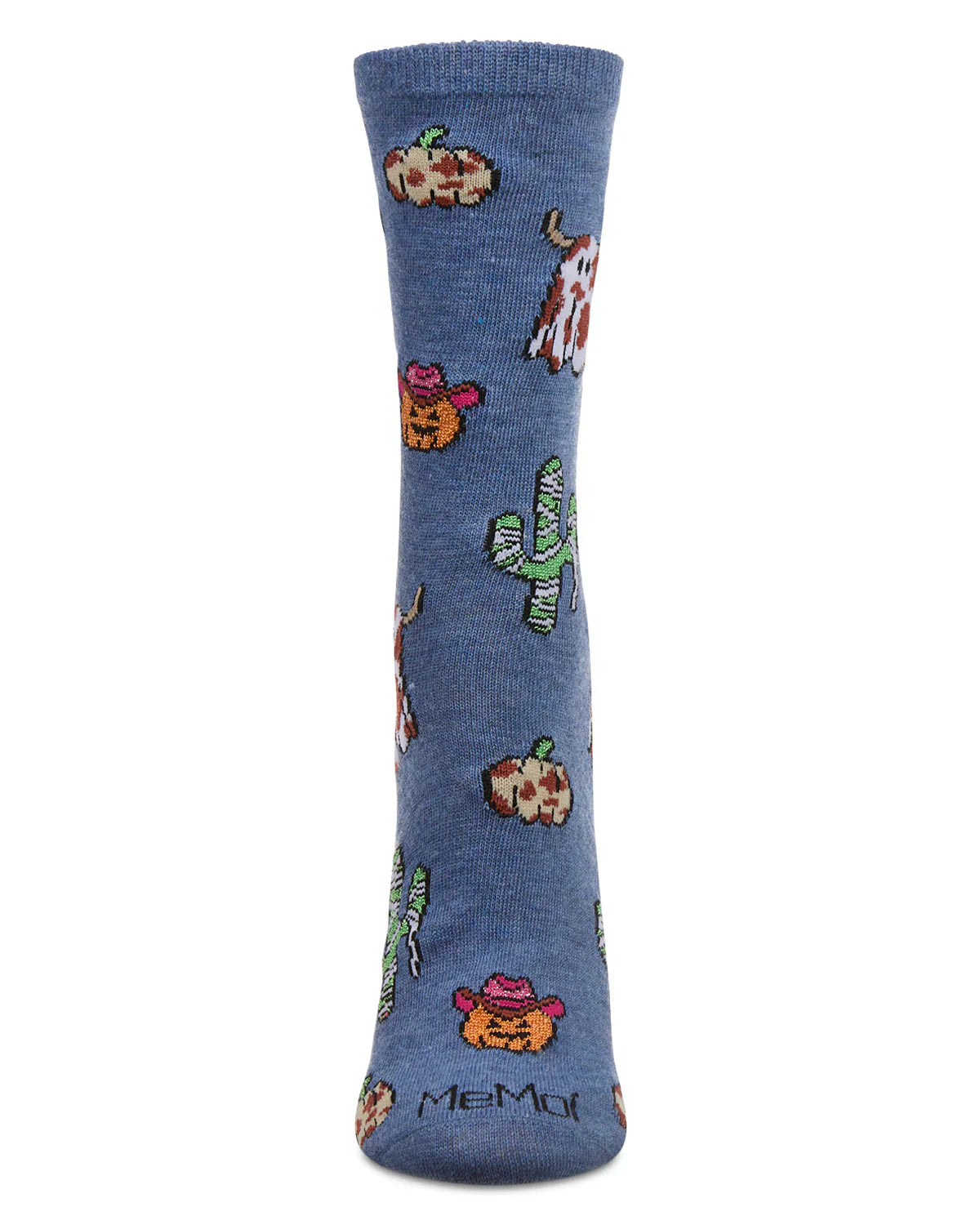 KADOU BOUTIQUE Spooky Western Holiday Crew Socks — detail close-up