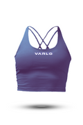 Varlo Women's SOHO Cross Back Crop Tank (Lilac Mist) — main product shot