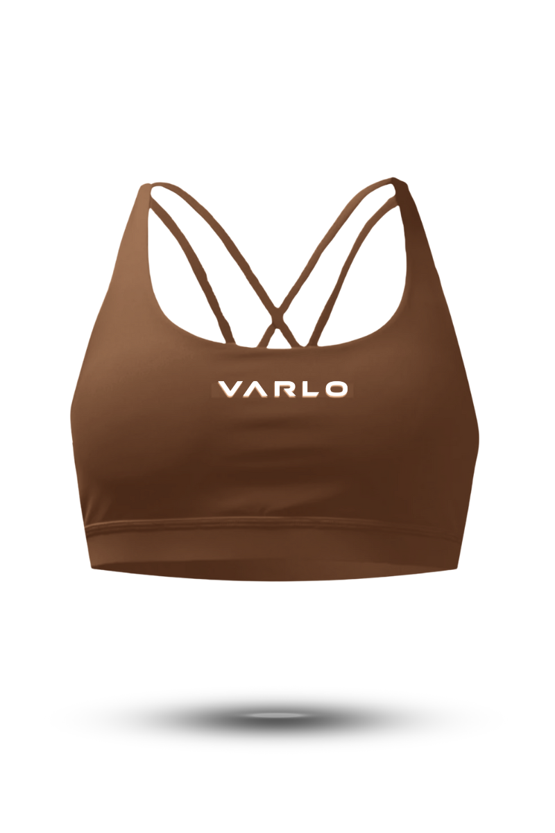 Varlo Women's SOHO Cross Back Sports Bra (City Mocha) — main product shot
