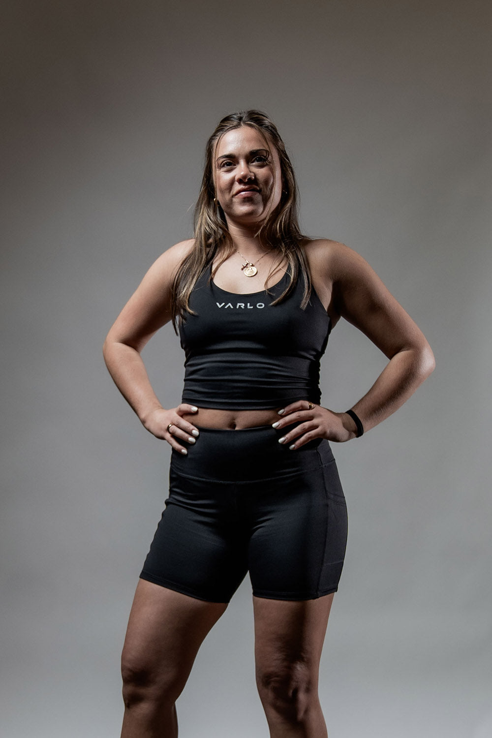 Varlo Women's SOHO Fitness Shorts 5" (Black) — detail shot 10