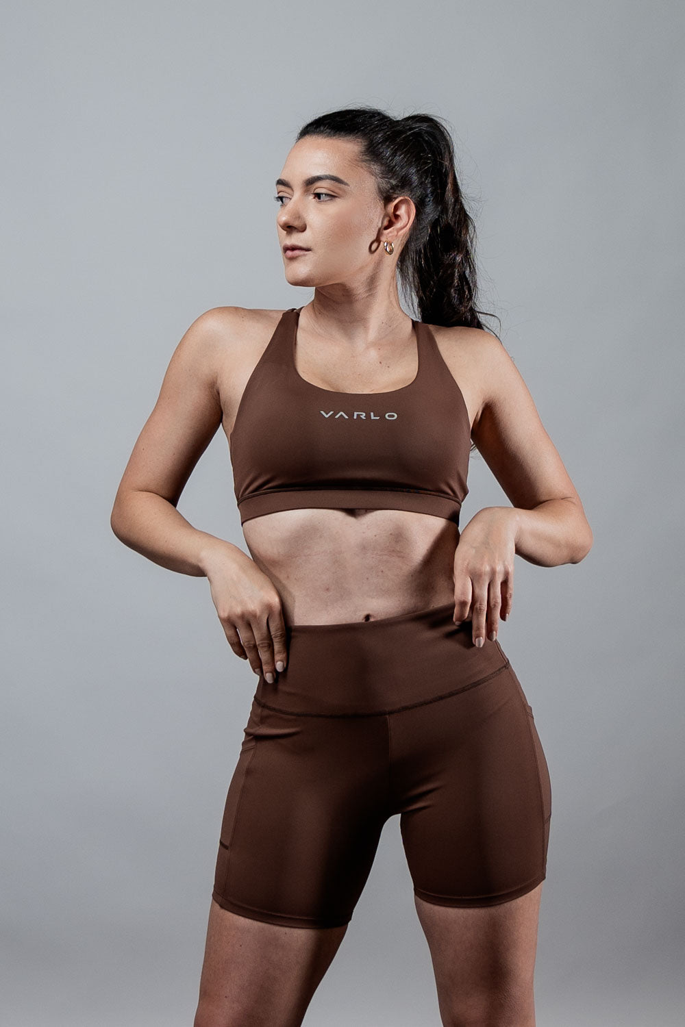 Varlo Women's SOHO Fitness Shorts 5" (City Mocha) — shorts category context