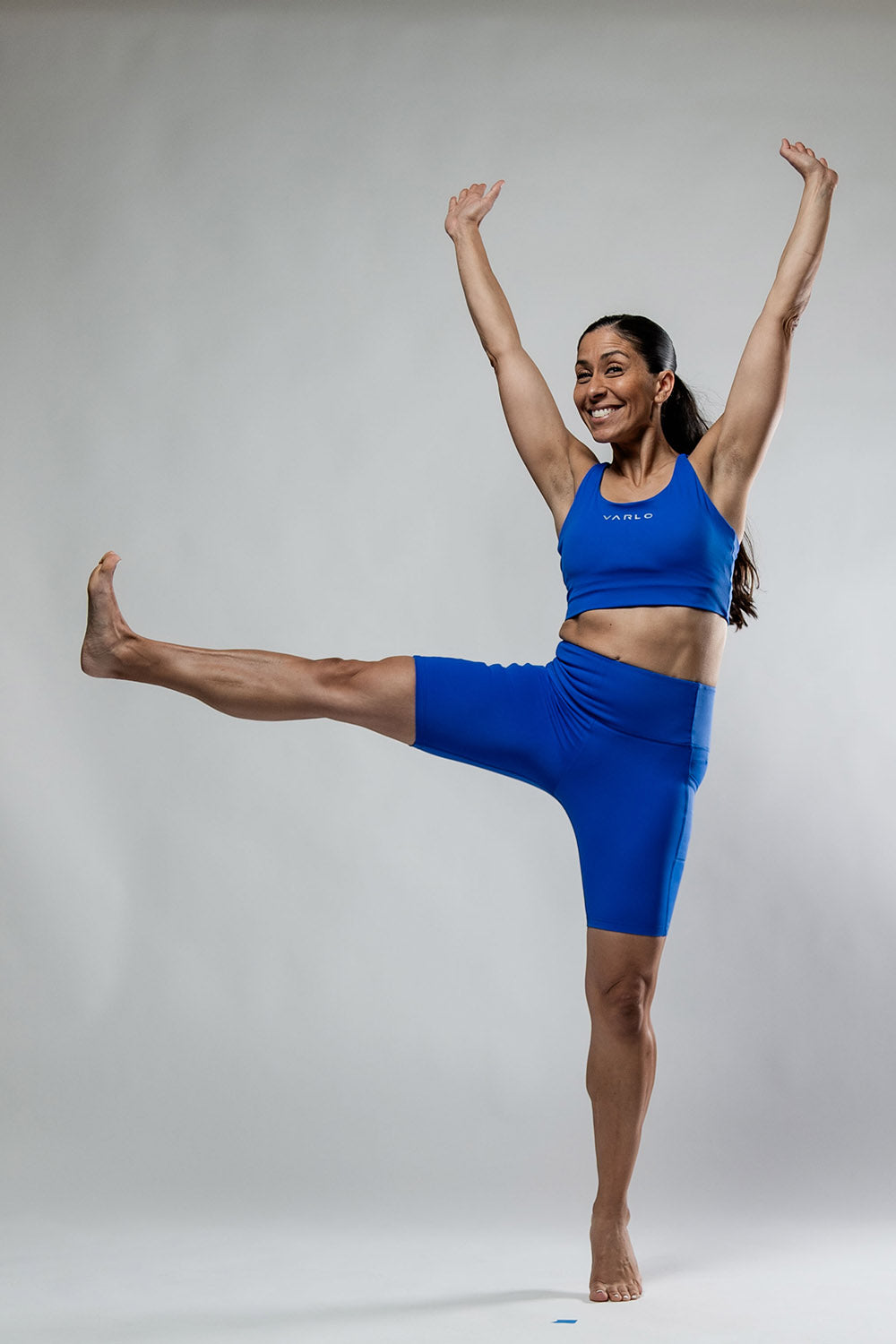 Varlo Women's SOHO Fitness Shorts 8" (Neo Blue) — shorts category context