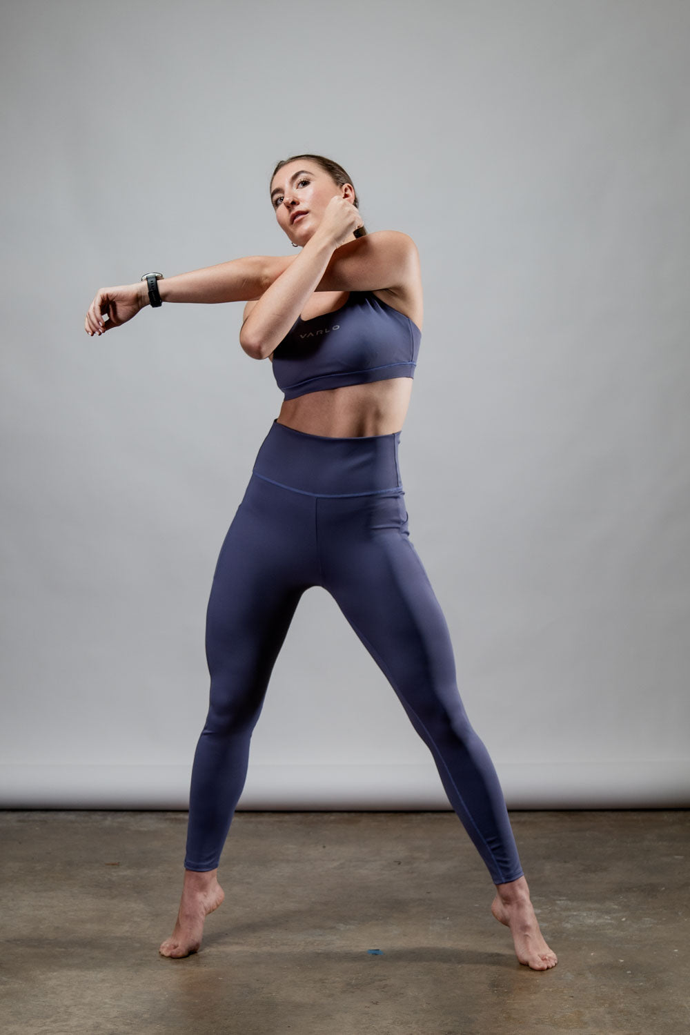 Varlo Women's SOHO Full Length High Waist Leggings (Lilac Mist) — color detail