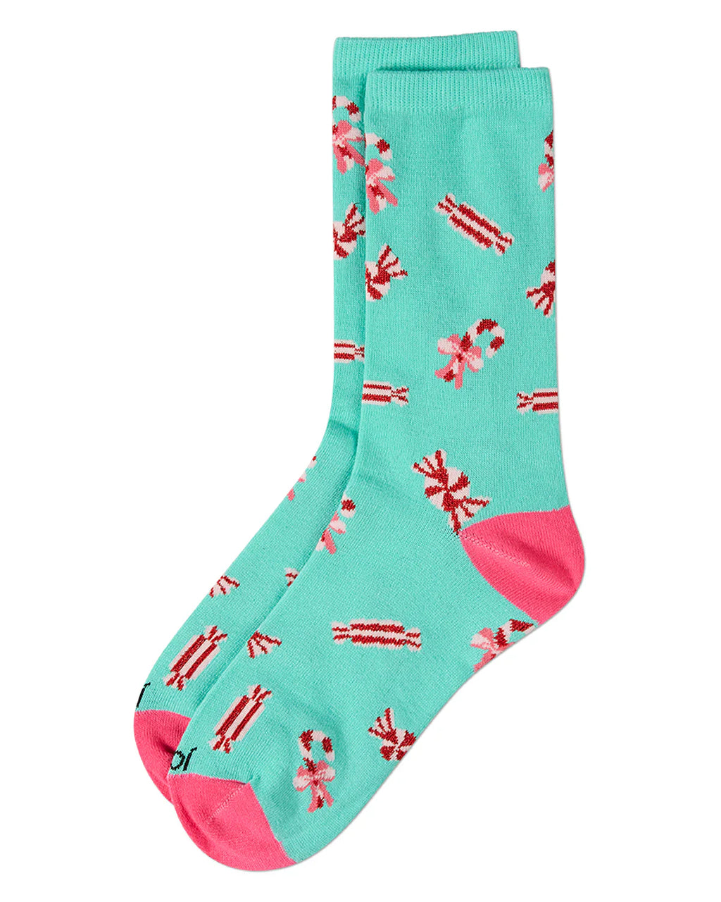 KADOU BOUTIQUE Women's "Holiday Candy" Christmas Novelty Crew Sock — lifestyle context