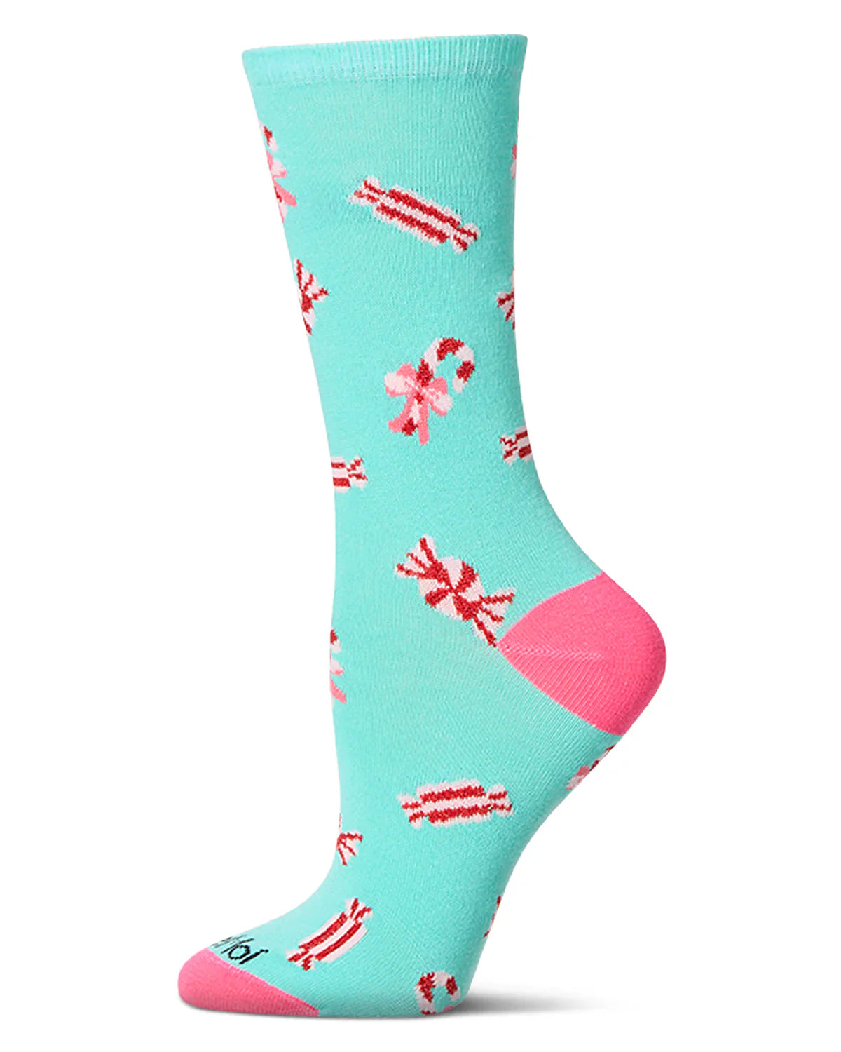 KADOU BOUTIQUE Women's "Holiday Candy" Christmas Novelty Crew Sock — main product shot
