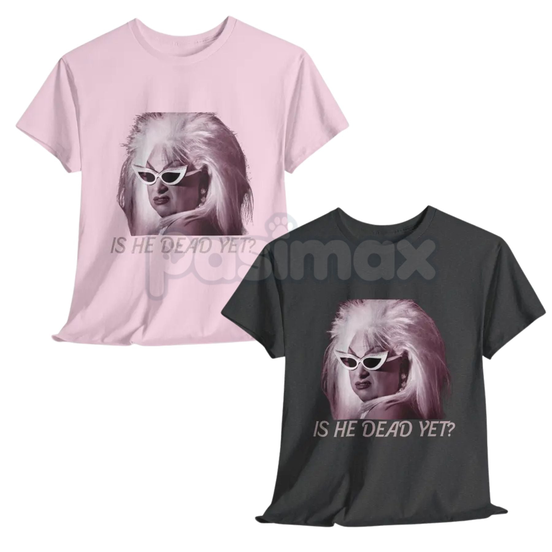 Women’s "Is He Dead Yet?" Funny T-Shirt – Sarcastic Dark Humor Graphic Tee, Premium 100% Cotton Casual Wit Top, Soft Lived-In Heavyweight Petty Statement Shirt, Made in USA