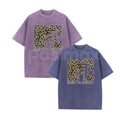 Women’s MTV Classic Leopard Print T-Shirt – Bold Animal Print Logo Graphic Tee, Lightweight Vintage Washed Cotton Top