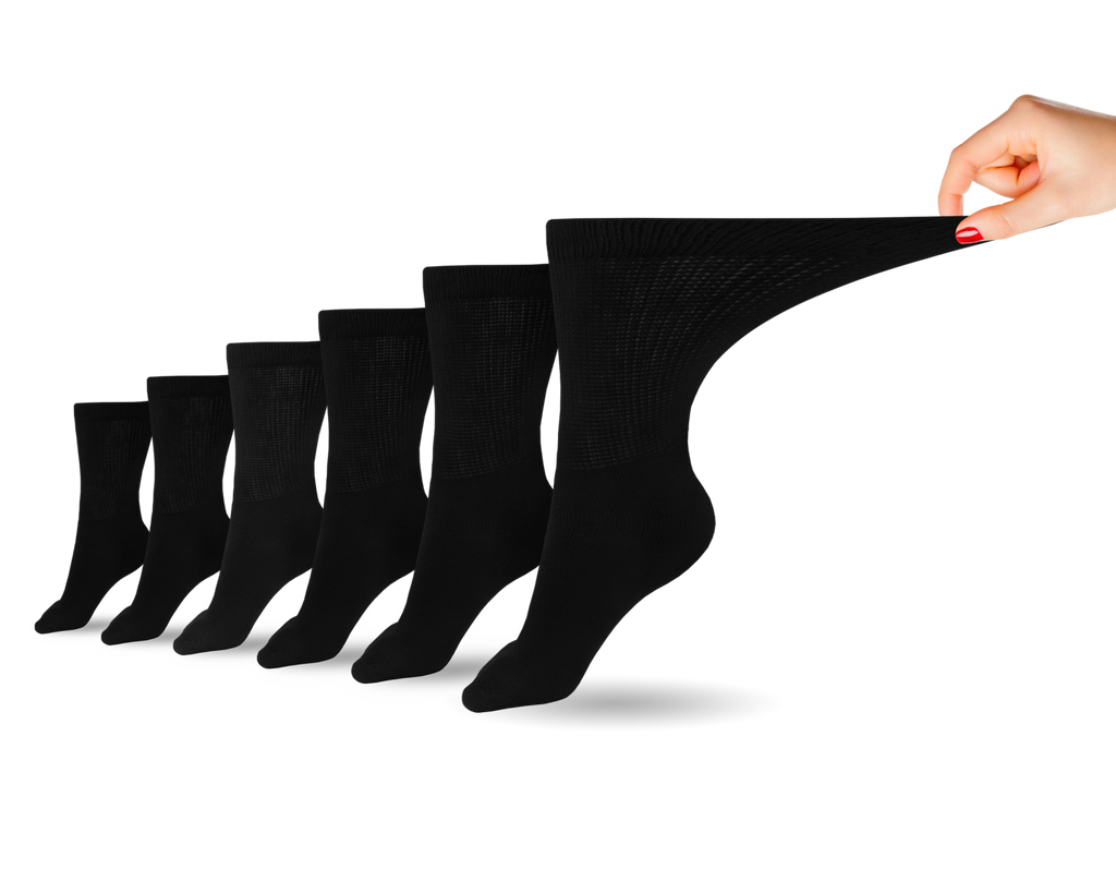 DSC Women's Cotton Diabetic Crew Socks (6 Pair) — lifestyle context