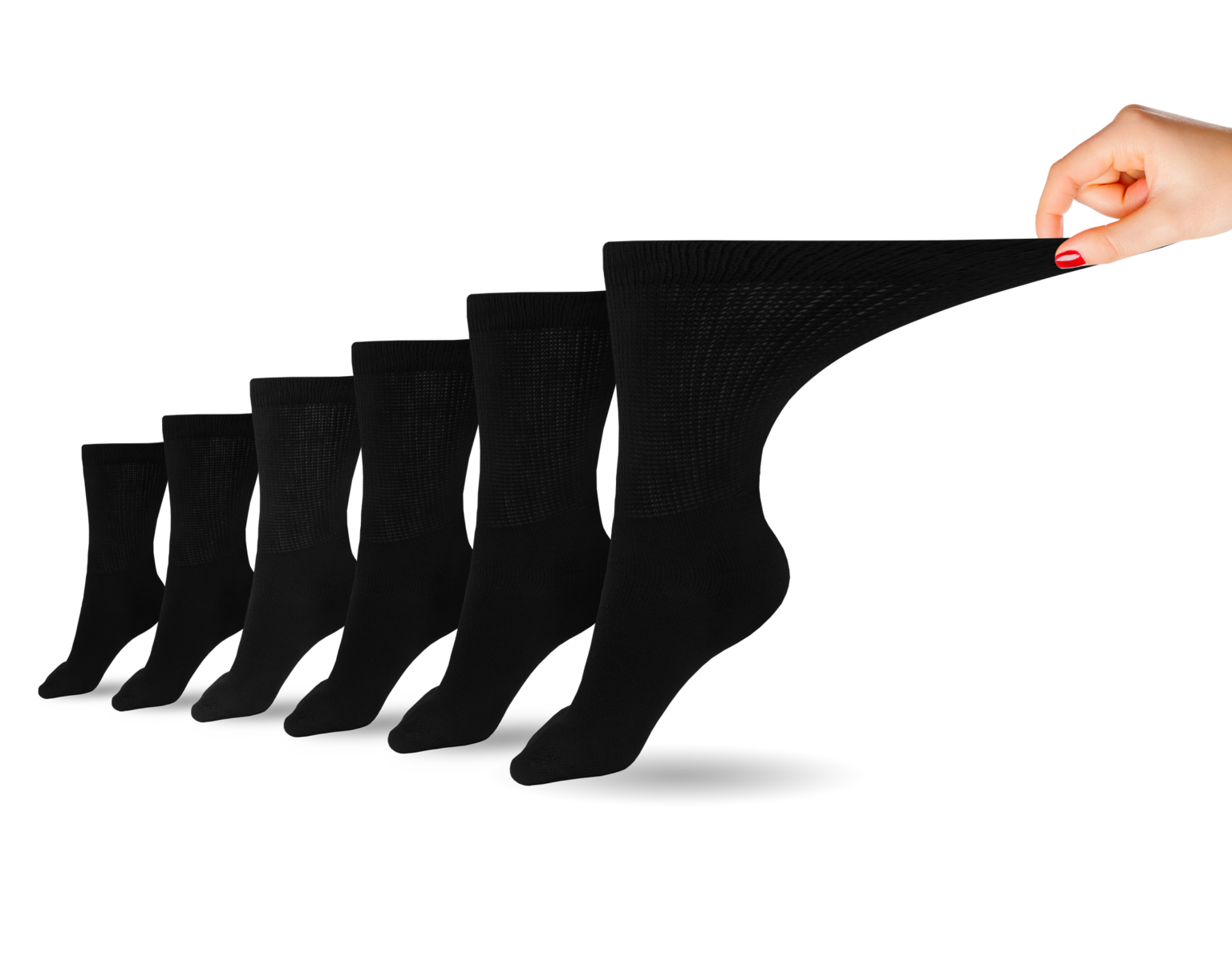 DSC Women's Cotton Diabetic Crew Socks (6 Pair) — lifestyle context