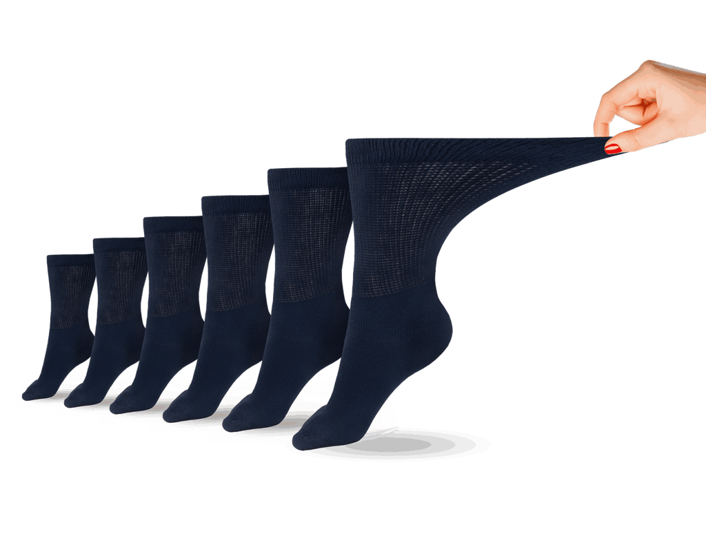 DSC Women's Cotton Diabetic Crew Socks (6 Pair) — color detail