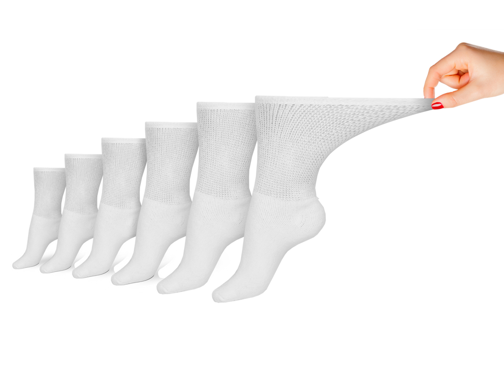 Women's Cotton Diabetic Crew Socks (6 Pair) — diabetic foot care by DSC