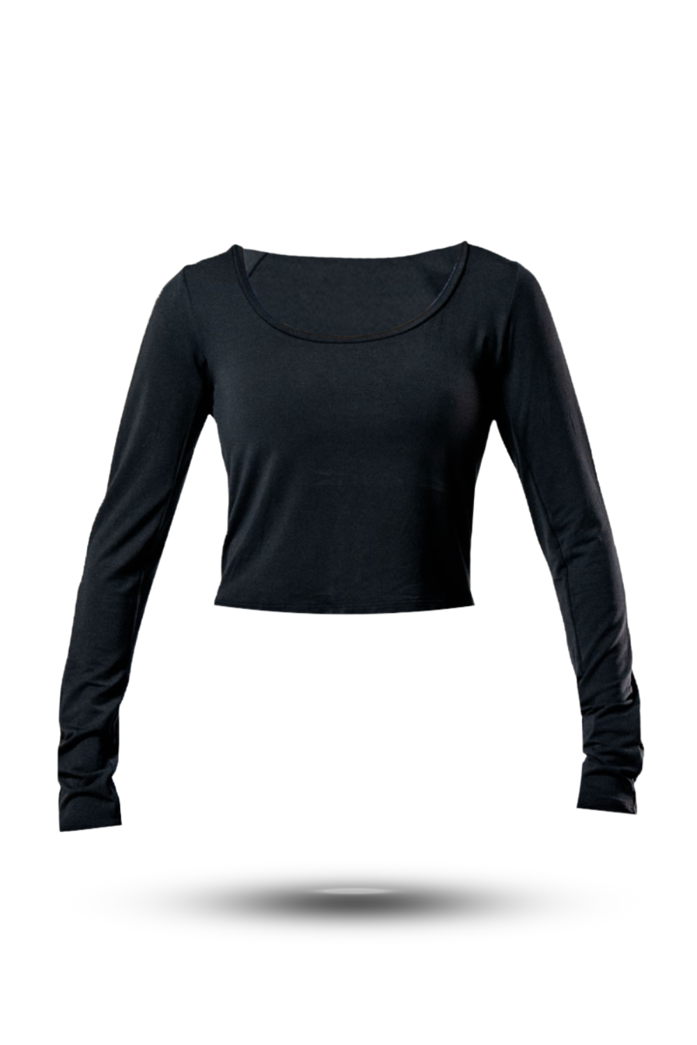 Varlo Women's Terra Recovery Arc Long Sleeve Crop (Black) — main product shot