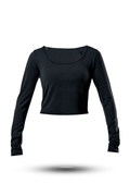 Varlo Women's Terra Recovery Arc Long Sleeve Crop (Black) — main product shot