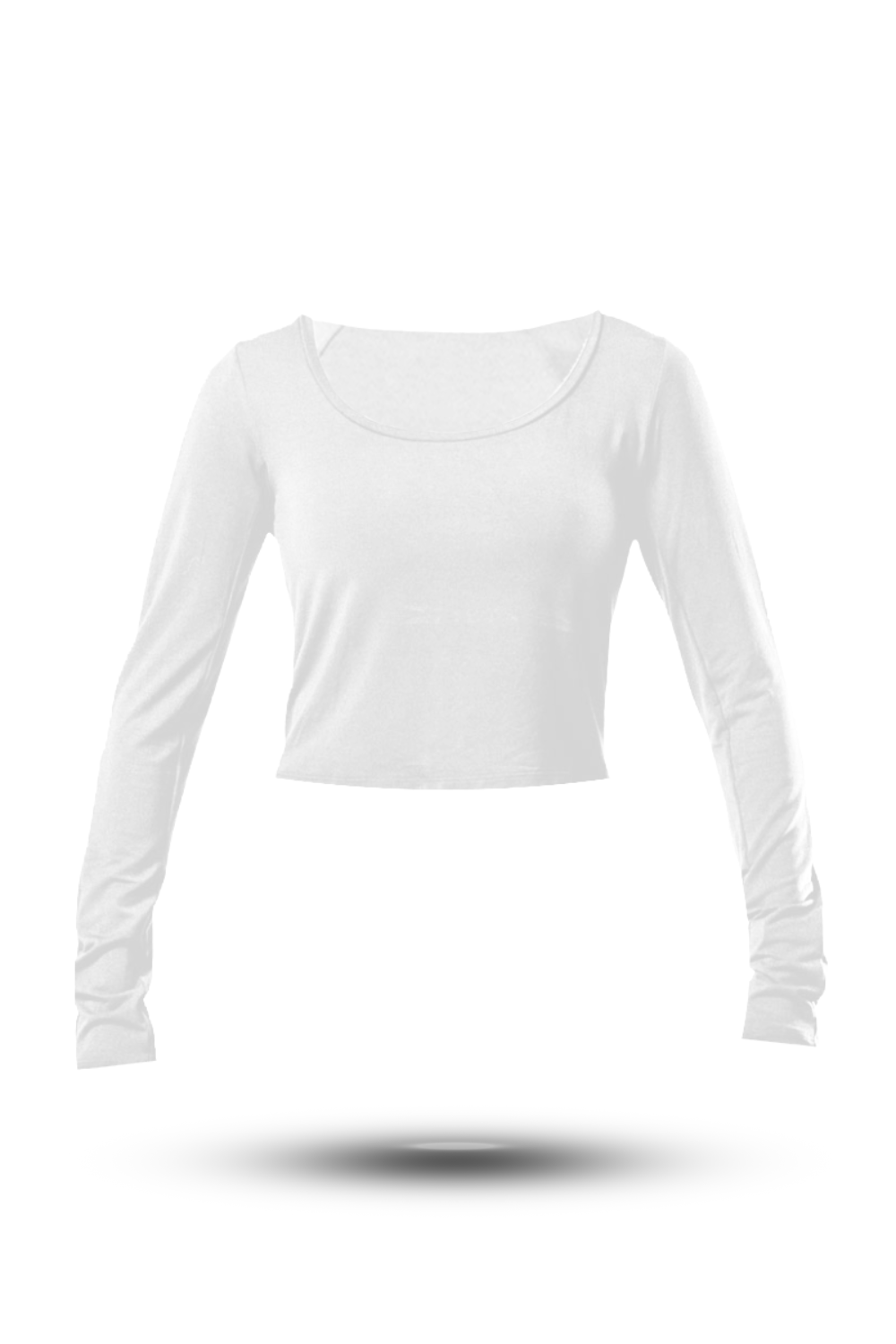 Varlo Women's Terra Recovery Arc Long Sleeve Crop (White) — main product shot