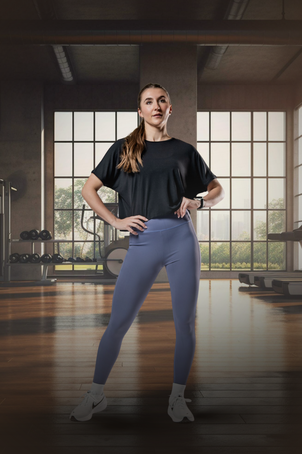 Varlo Women's Terra Recovery Drift Crop (Black) — alternative angle