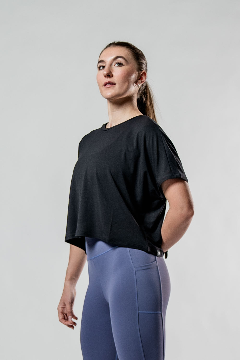 Varlo Women's Terra Recovery Drift Crop (Black) — back view