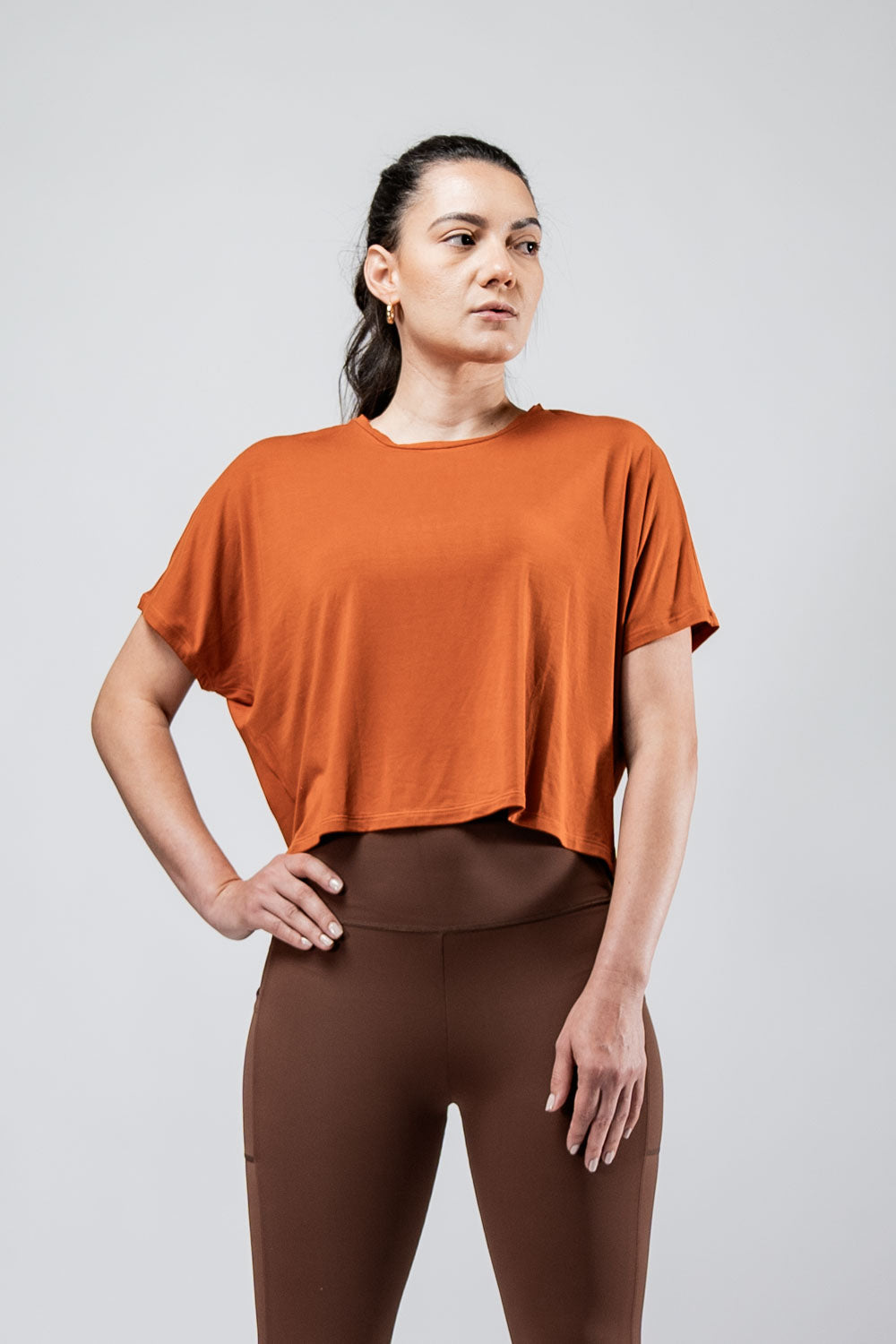 Varlo Varlo Women's Terra Recovery Drift Crop (Sunfire Clay) — main product shot