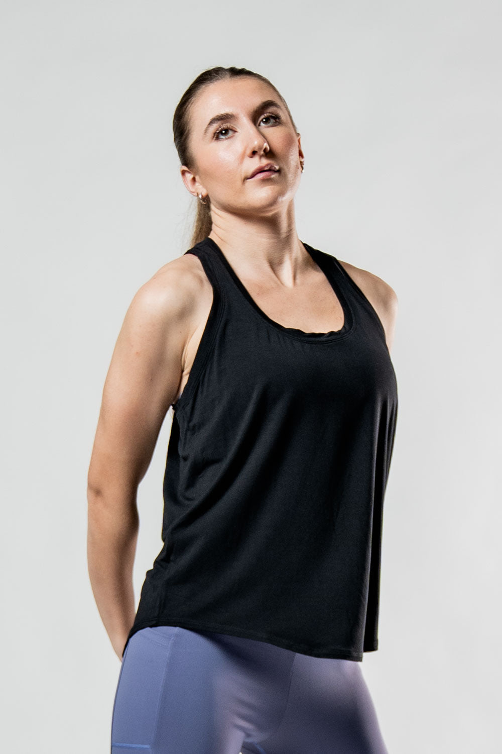 Varlo Varlo Women's Terra Recovery Halo Tank (Black) — product on model