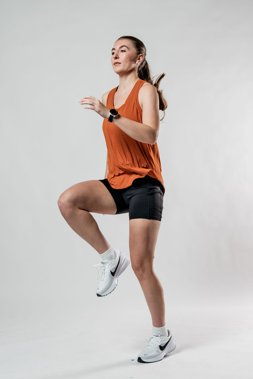 Varlo Varlo Women's Terra Recovery Halo Tank (Sunfire Clay) — fabric or material detail