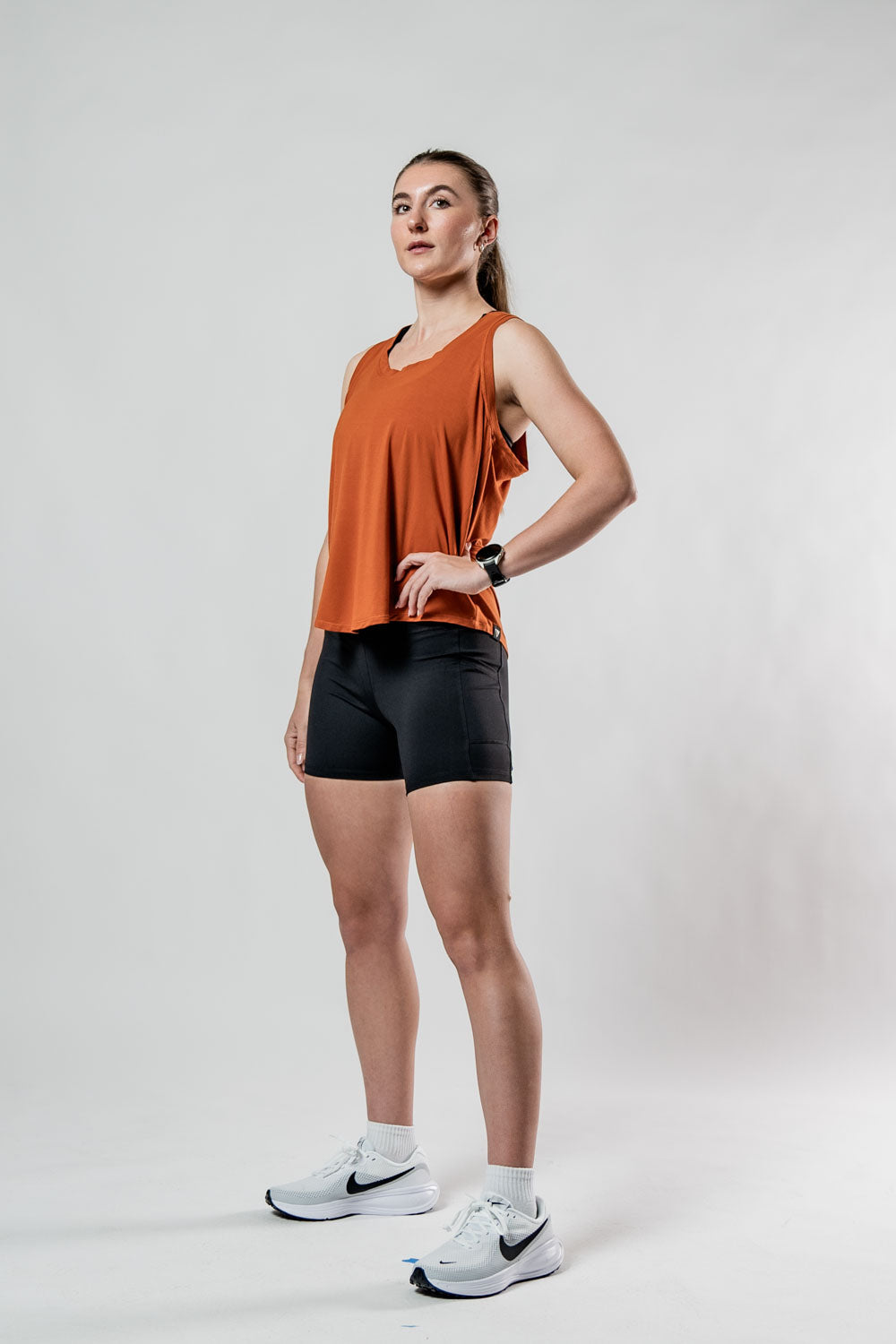 Varlo Women's Terra Recovery Halo Tank (Sunfire Clay) — detail shot 6