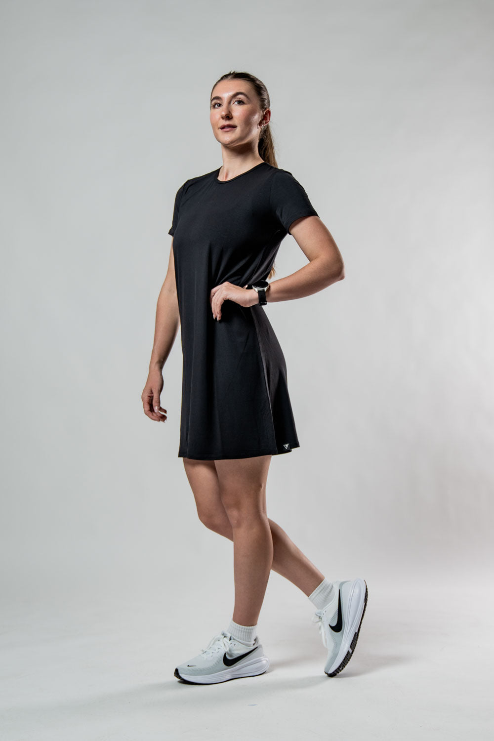 Varlo Women's Terra Recovery Motion Dress (Black) — side view
