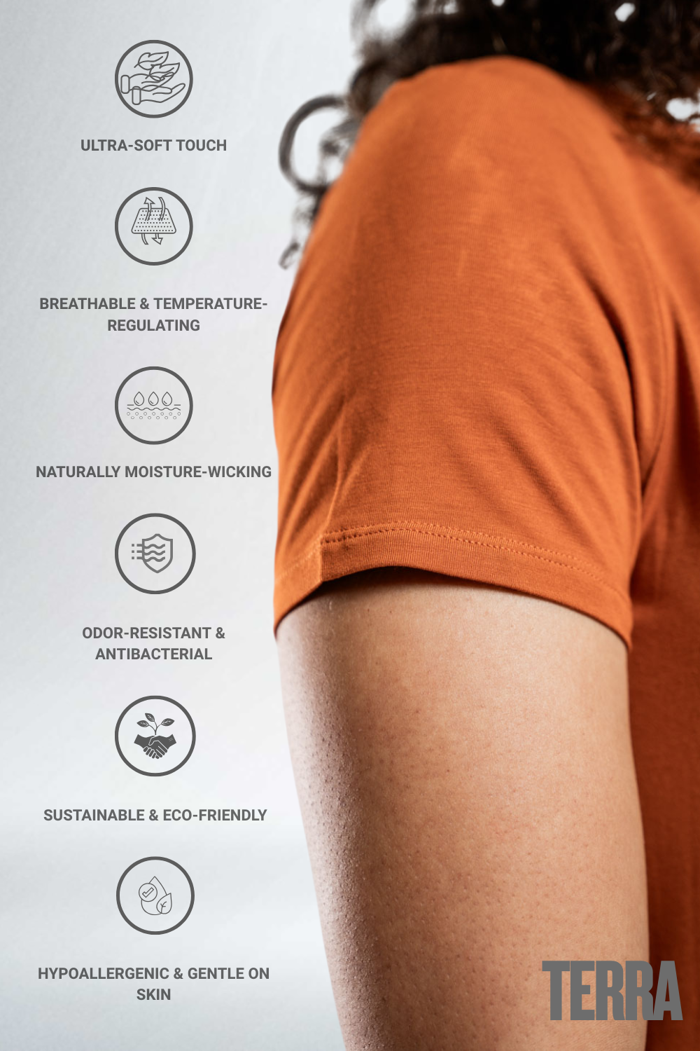 Varlo Women's Terra Recovery Motion Dress (Sunfire Clay) — detail close-up