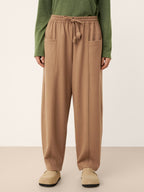 LINTICO Wool Drawstring Patch Pocket Pants PRISCILLA — bottoms-pants category context