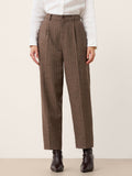 LINTICO LINTICO Wool Striped Tapered Tailored Trousers CASSIOPEIA — main product shot