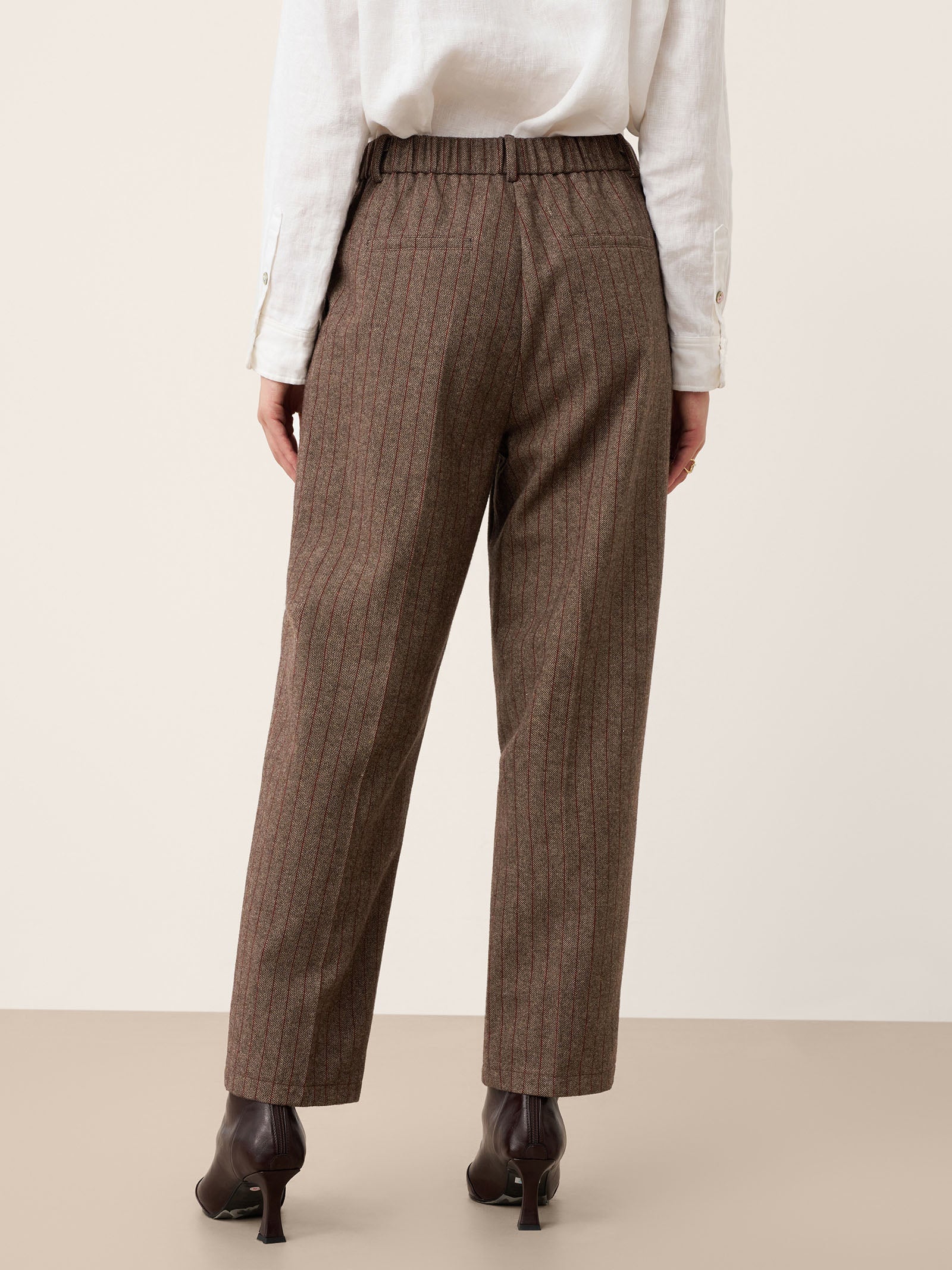 LINTICO LINTICO Wool Striped Tapered Tailored Trousers CASSIOPEIA — bottoms-pants category context