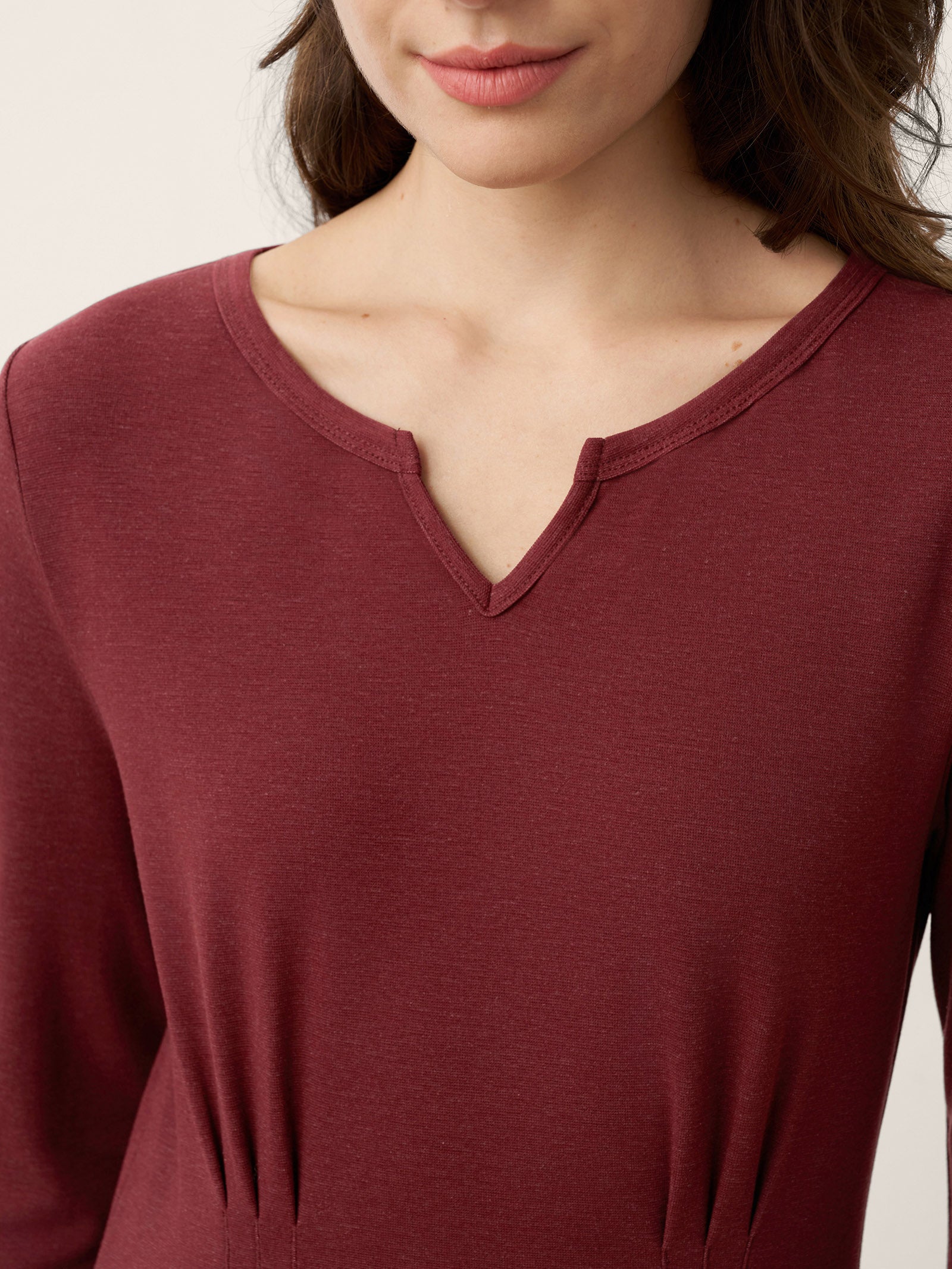 LINTICO Wool Lyocell Sculpted Inverted Pleat Midi Dress DARIA — detail shot 7
