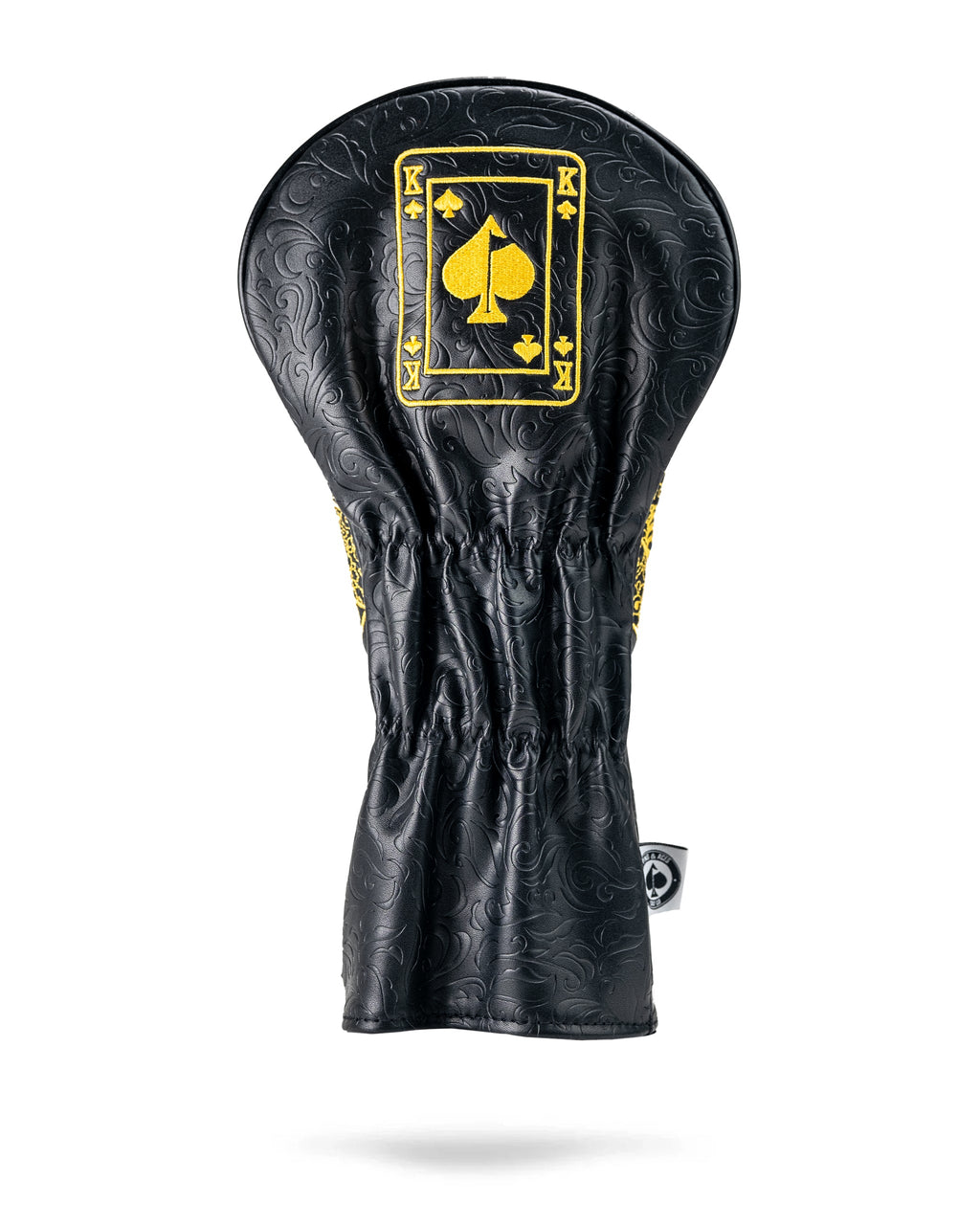 Pins and Aces Black/Gold King of Spades - Driver Cover — comparison shot
