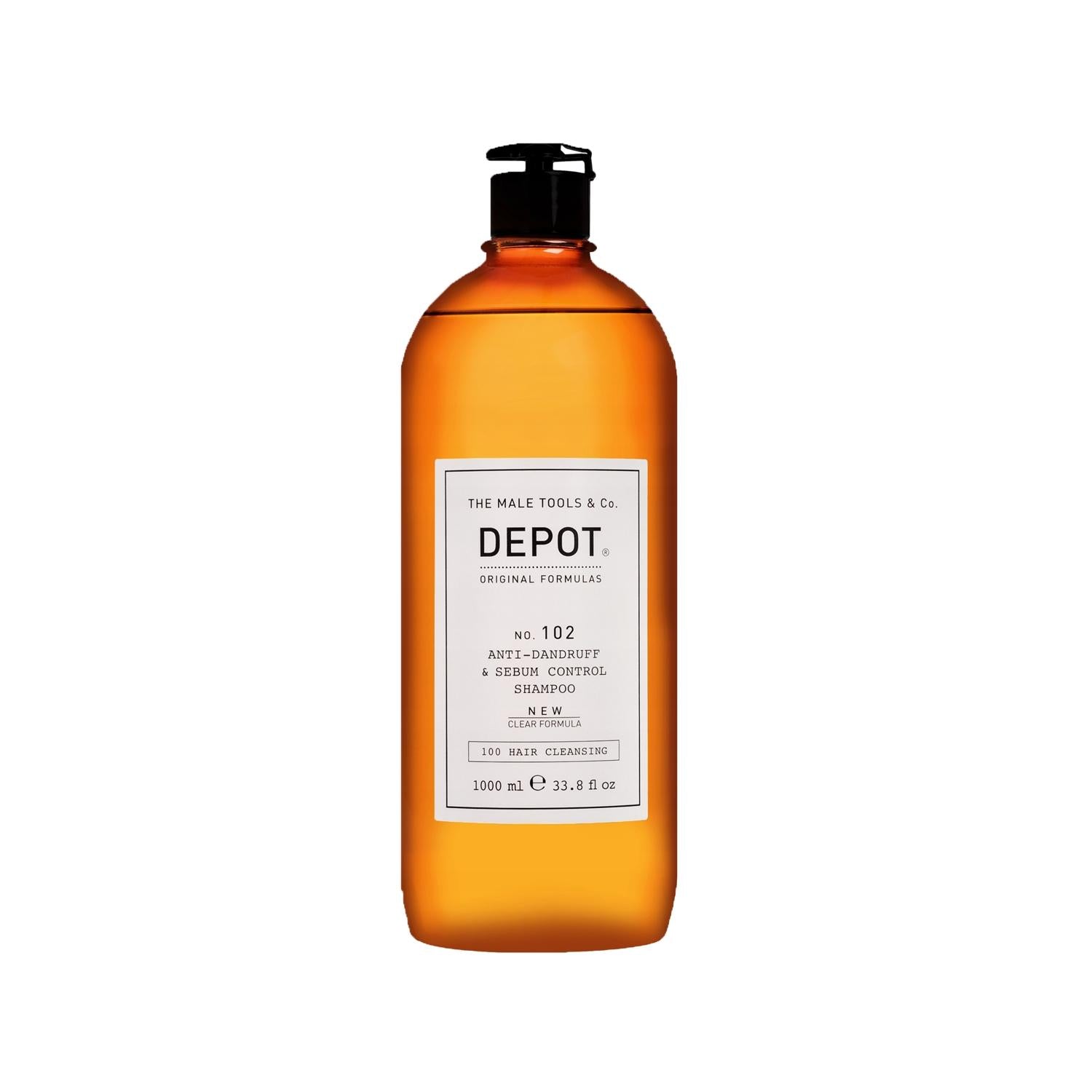 Depot No. 102 Anti-Dandruff Shampoo - Sebum Control & Scalp Care for Dandruff Relief, 1000ml