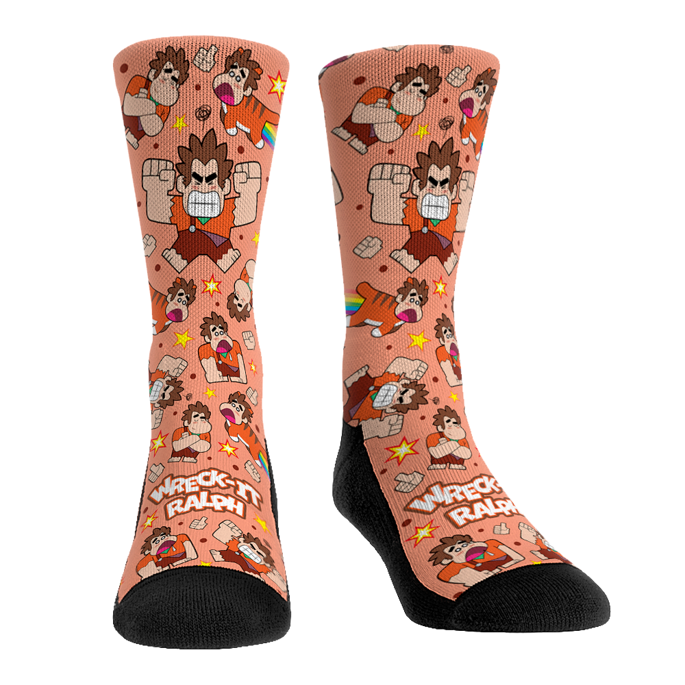 Rock 'Em Socks Rock 'Em Socks Disney's Wreck-It Ralph - Chibi Ralph All-Over — main product shot