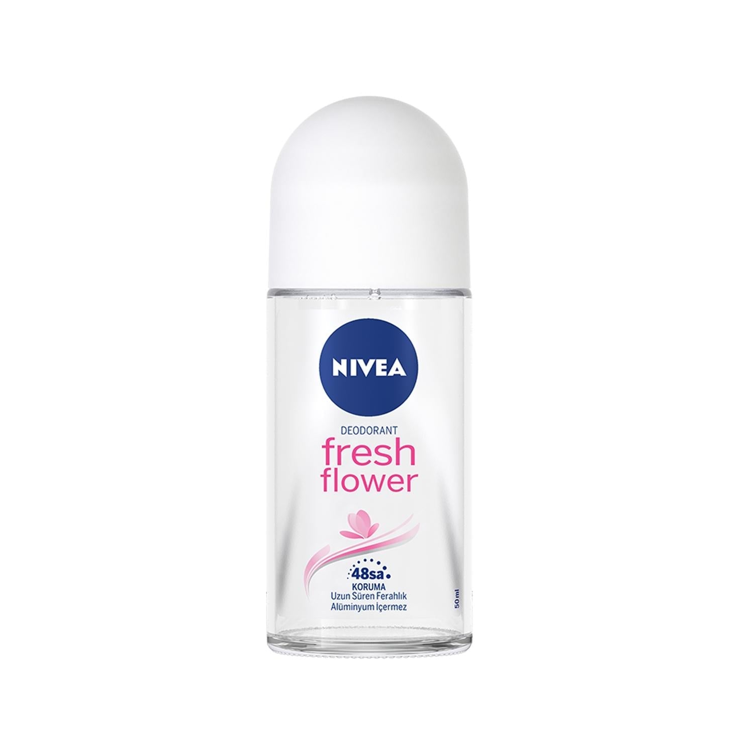 Nivea Fresh Flower Roll-On Deodorant - 50 ml, Antiperspirant & Deodorant Properties for Long Lasting Freshness