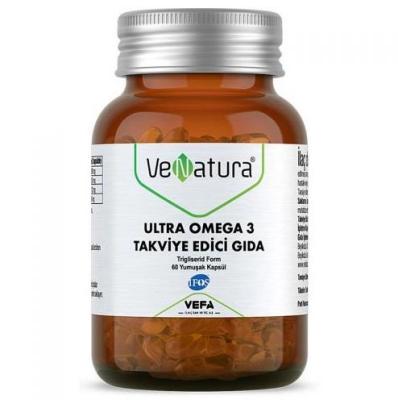 VeNatura Ultra Omega 3 : 1000mg Fish Oil Capsules - 60 Count