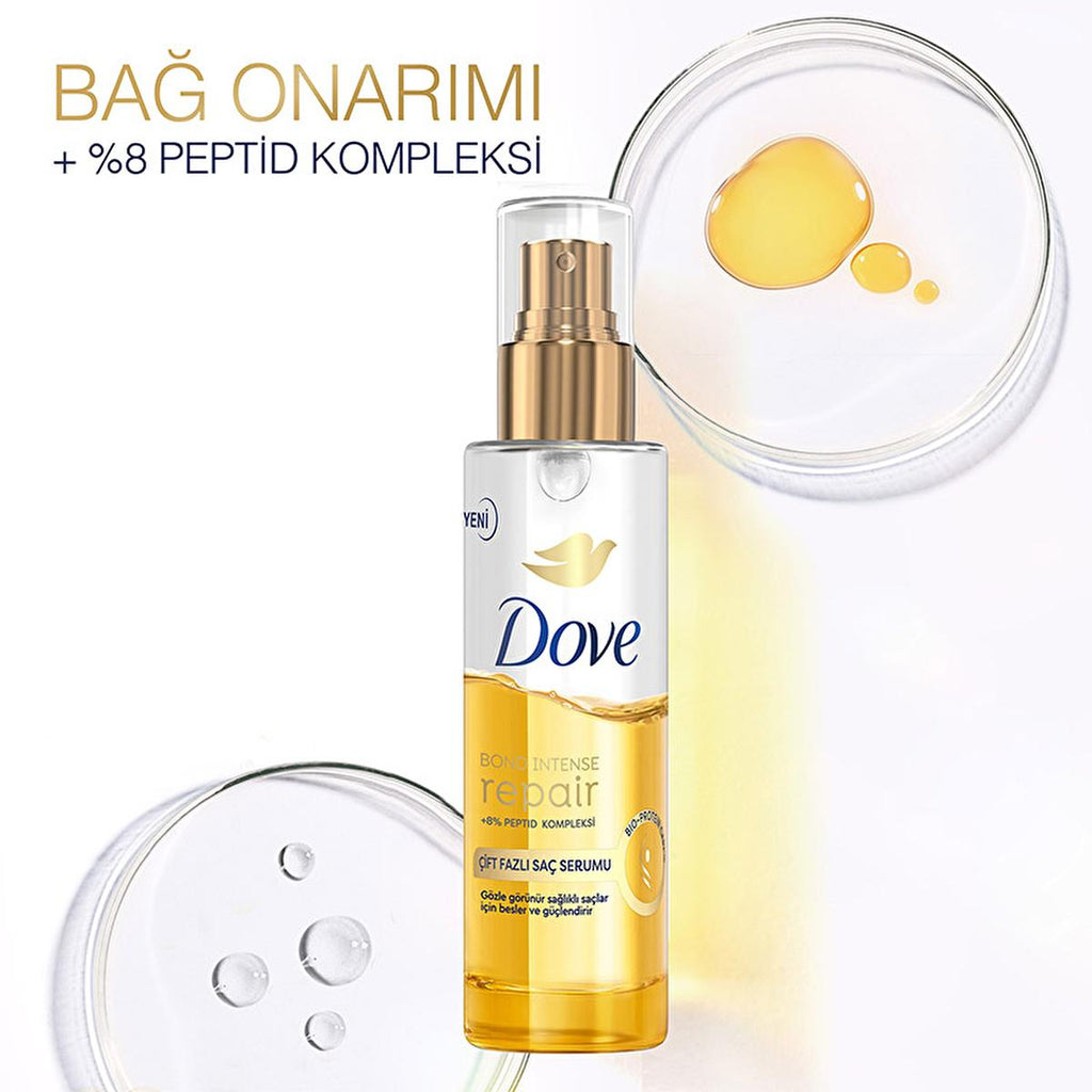 Dove Hair Repair Serum - Dual Phase Formula with Peptide Complex for Damaged Hair