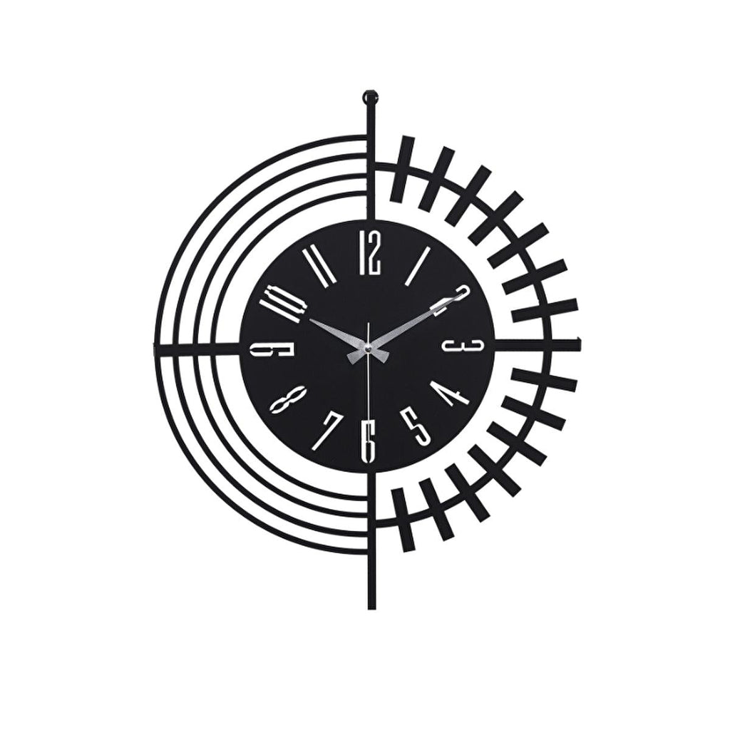 Muyika 50x50cm Modern Metal Silent Wall Clock - Large Decorative Clock for Home, Office
