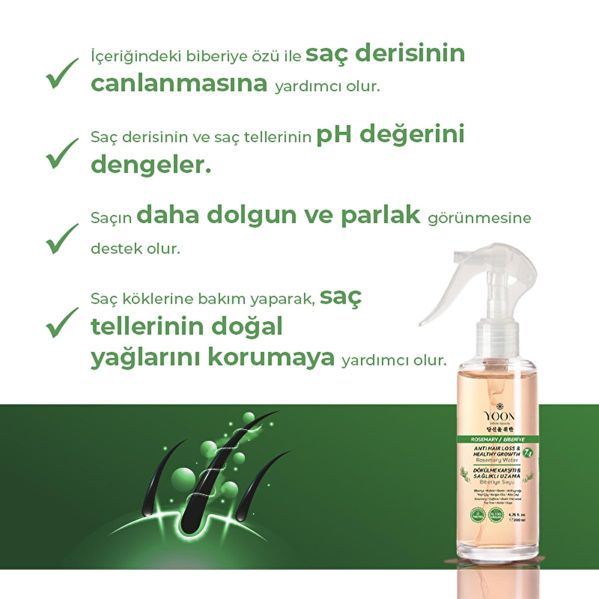 Yoon Hair Care Serum with Rosemary Extract - Anti-Hair Loss, Promotes Hair Growth & Healthier Scalp