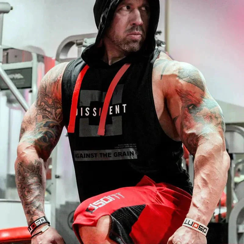 Men's Active Hooded Workout Tank - Breathable