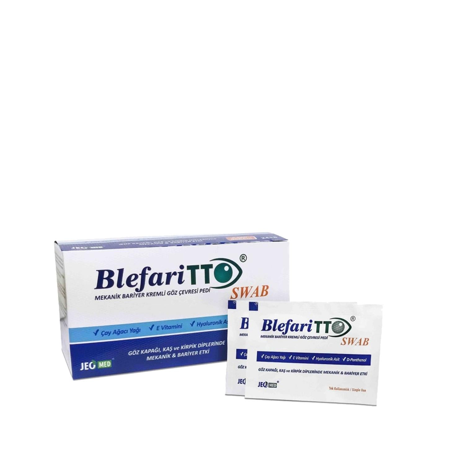 TTO Blefaritto Eye Cleaning Wipes - 24 Pre-Moistened Wipes for Gentle Eye Care