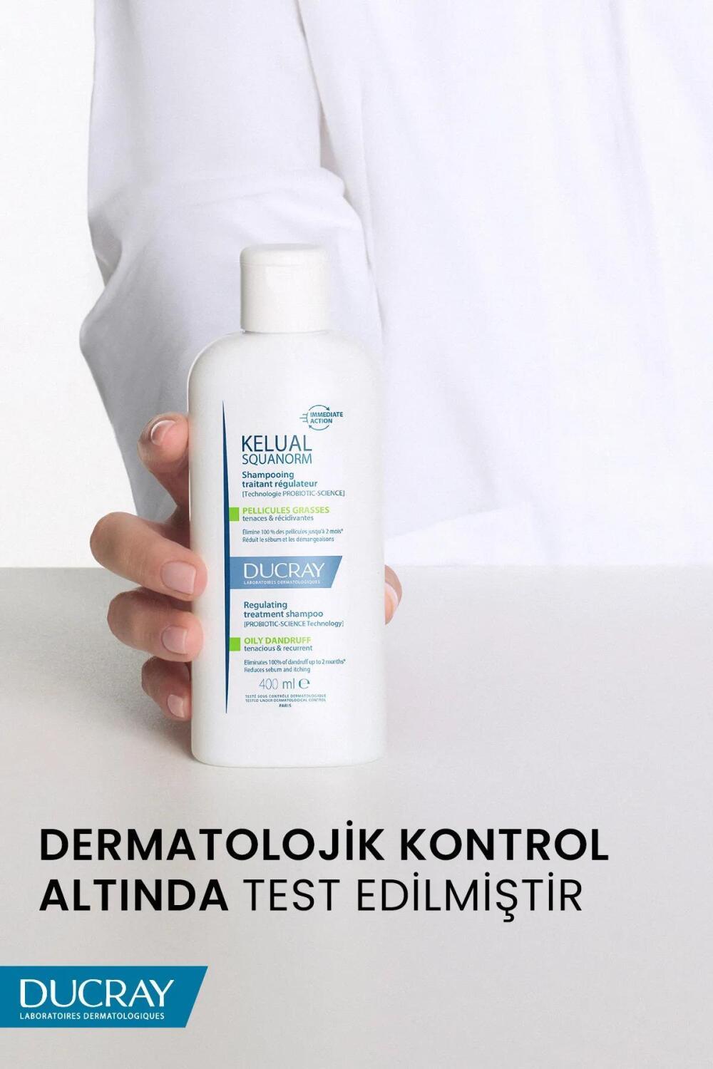 Ducray Anti-Dandruff Shampoo for Oily Scalp - Dermatologically Tested, 13.53 fl oz