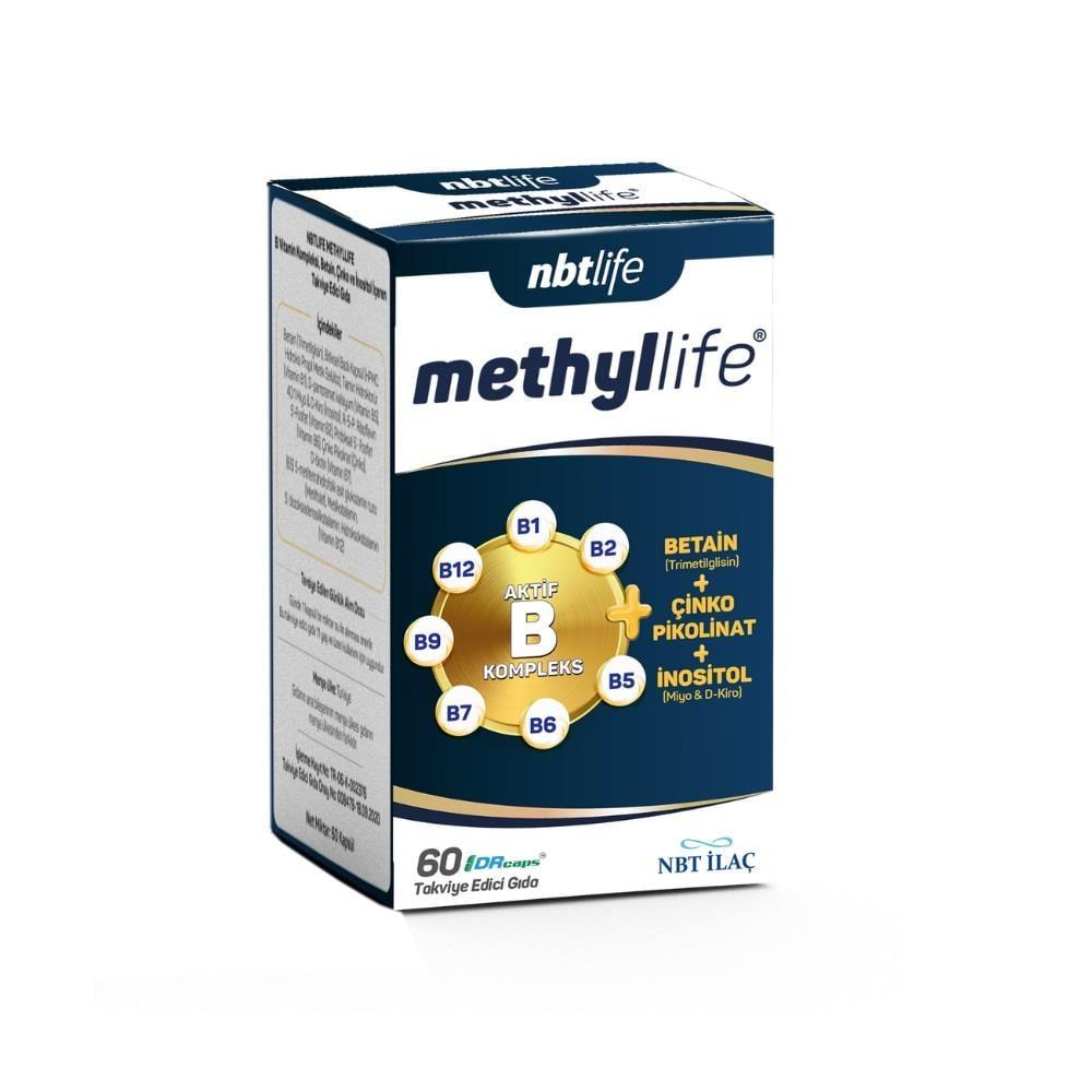 NBTLife Methyllife Dietary Supplement - 60 Capsules, Vitamin B Complex, Zinc, Inositol, Betain Supplement for Health and Wellness