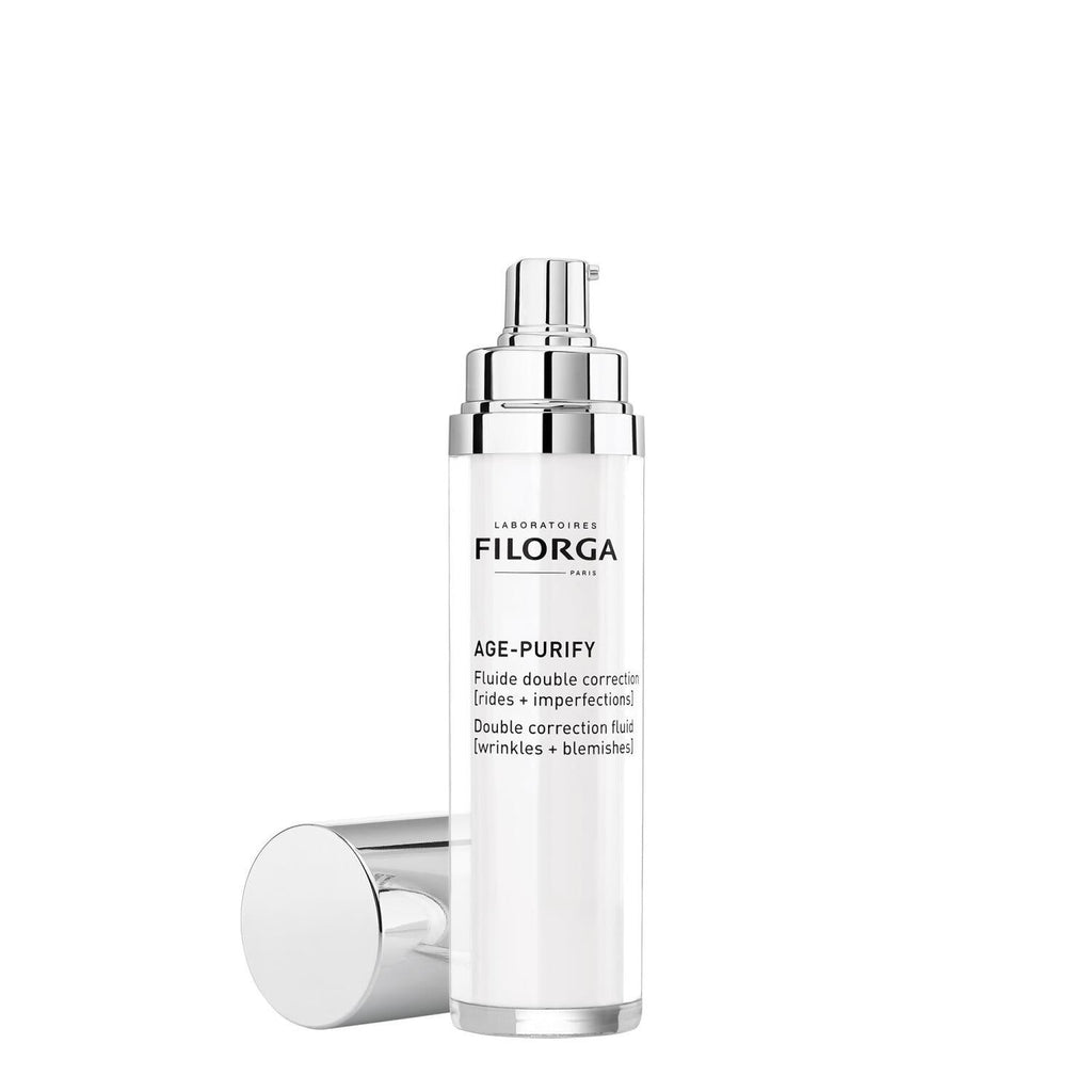 Filorga Age Purify Double Correction Fluid 50ml - Anti-Aging Facial Fluid for Oily Skin with Hyaluronic Acid and Peptides