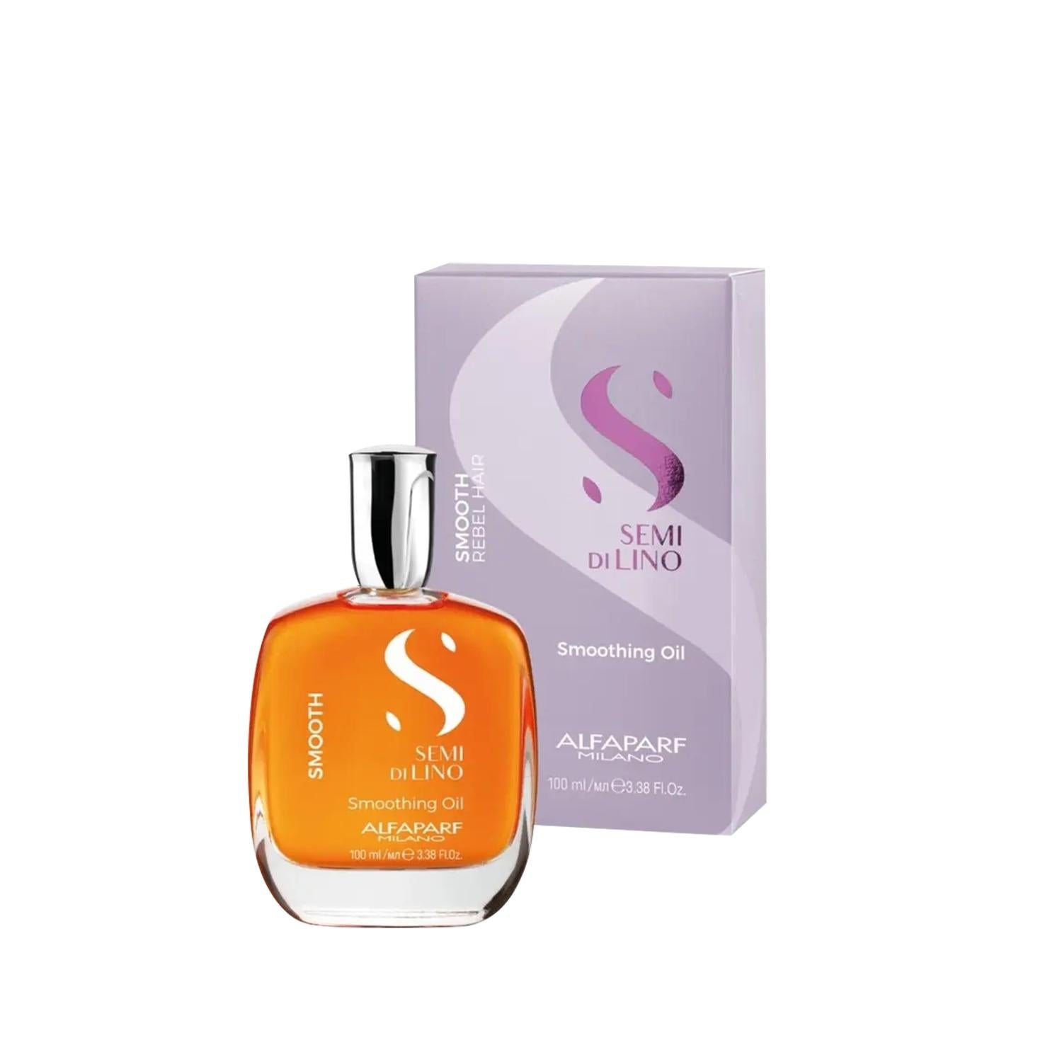 Alfaparf Semi Di Lino Smooth Smoothing Hair Care Oil - 100ml, Nourishing & Smoothing Properties for Dry/Damaged Hair