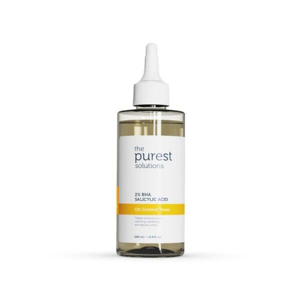 The Purest Solutions Oil Control Toner with 2% BHA Salicylic Acid - Natural Skincare for Oily Skin