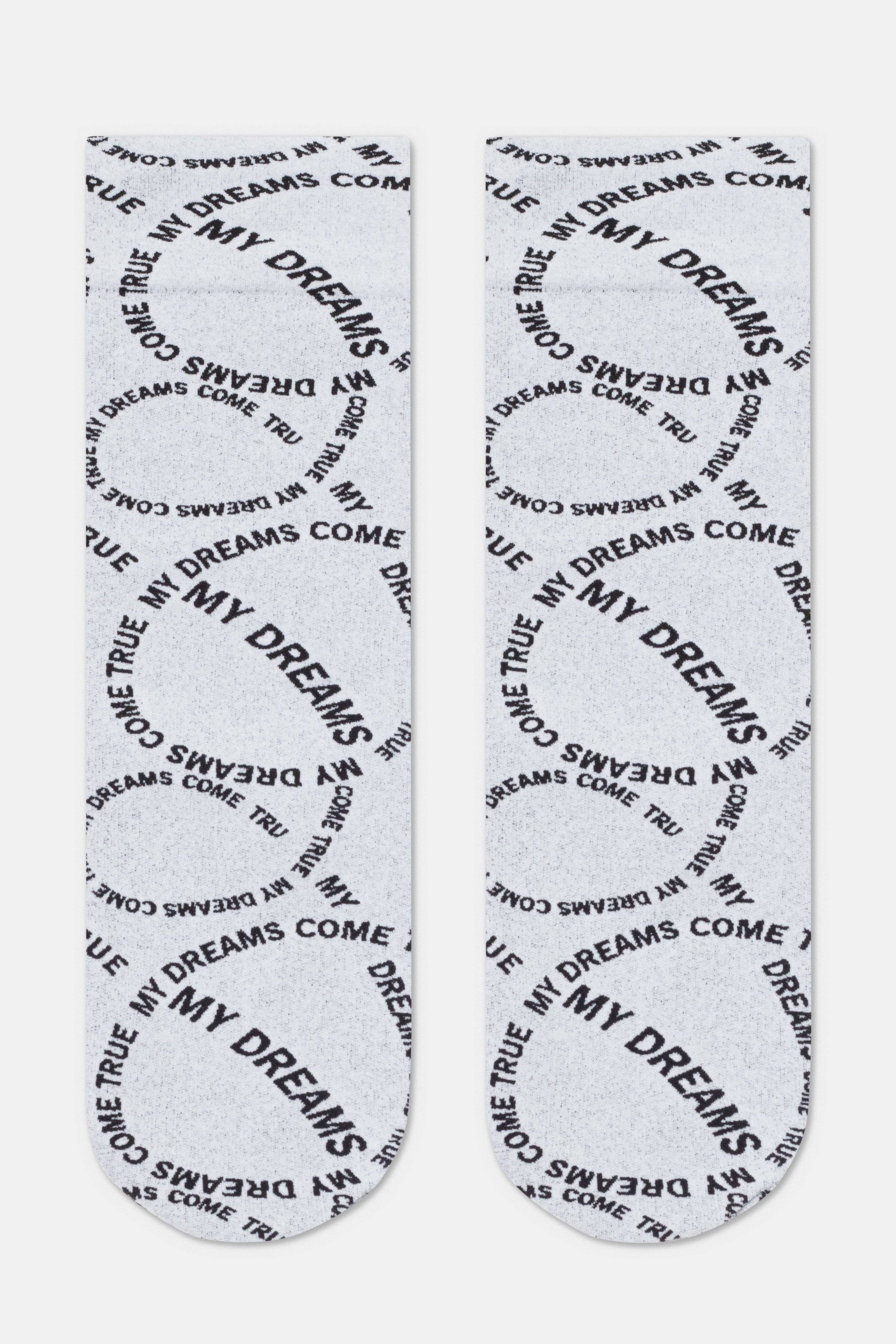 TheRanok.com Dense Socks Conte Fantasy - Knitted "My dreams" Design — in-use photo