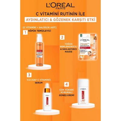 Loreal Paris Revitalift Brightening Facial Cleansing Gel - Vitamin C & Salicylic Acid for Smoother, Radiant Skin
